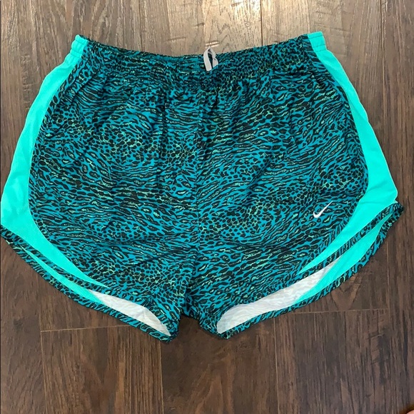 animal print running shorts